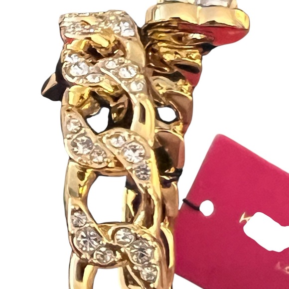 KURT GEIGER LONDON NWT gorgeous Rainbow Heart Hinged Bypass Bracelet - Picture 6 of 11